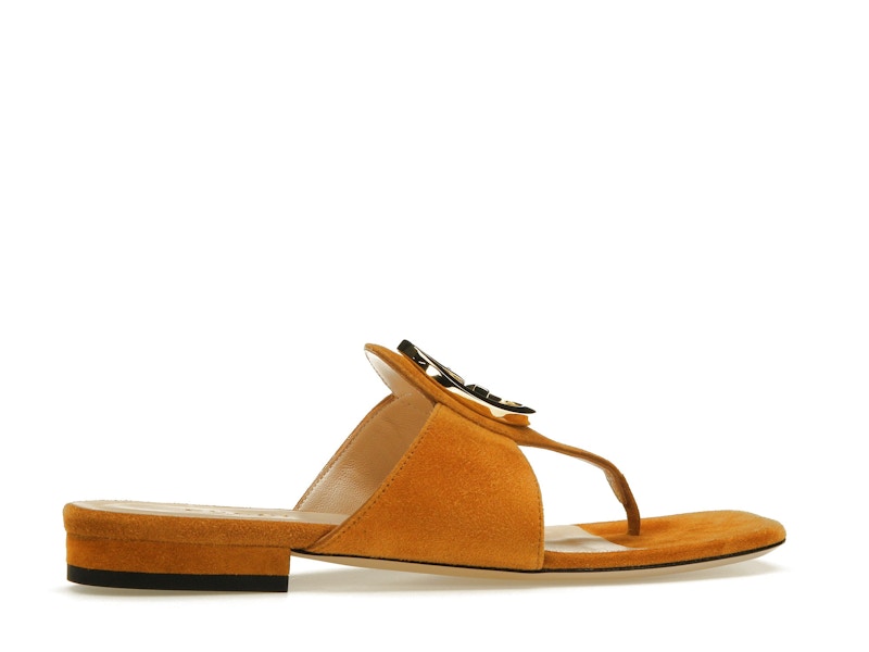 Gucci Blondie Thong Sandal Light Brown Suede