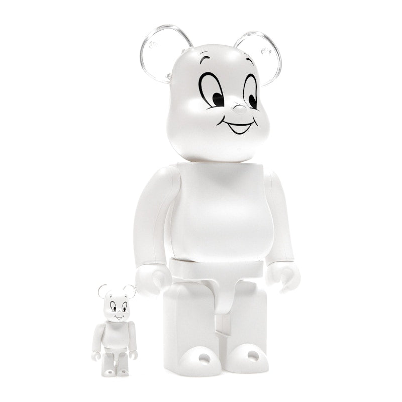 Bearbrick Casper the Friendly Ghost 100% & 400% Set White