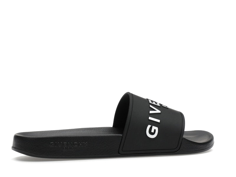 Givenchy Paris Flat Sandals Black White