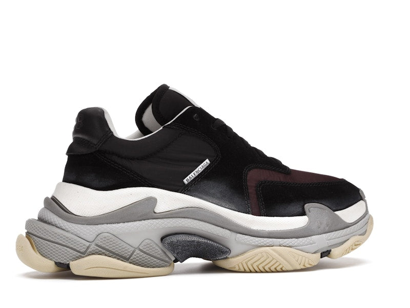 Balenciaga Triple S Black Burgundy
