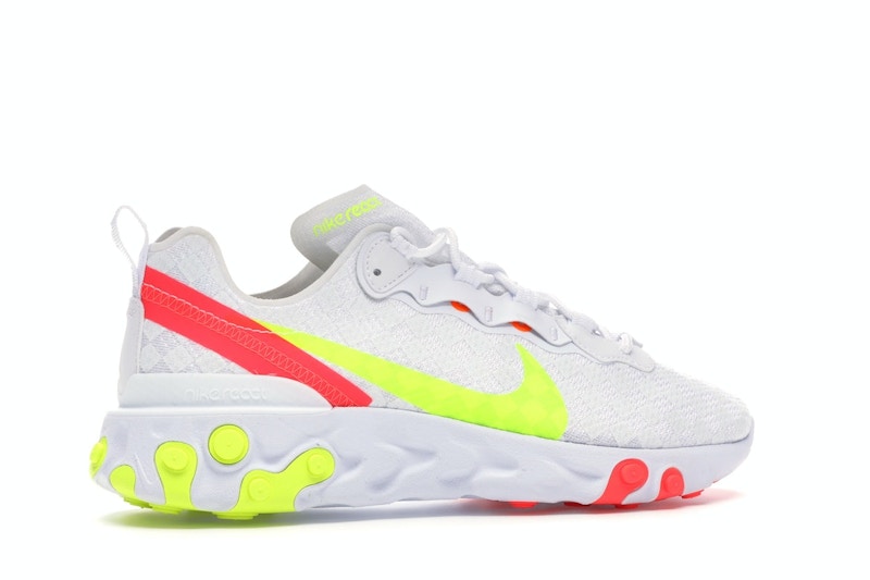 Nike React Element 55 White Crimson Volt