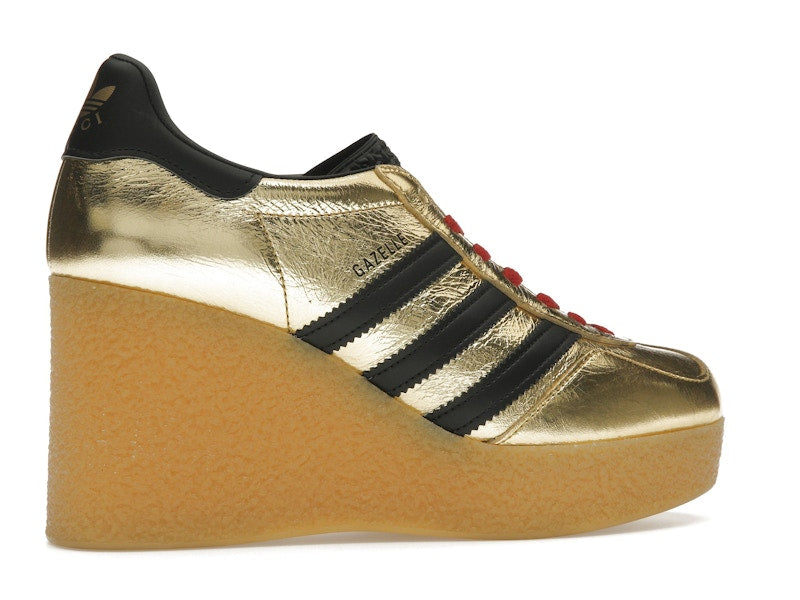 adidas x Gucci Gazelle Wedge Gold Metallic Black (Women's)