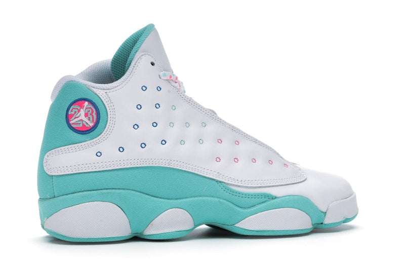 Jordan 13 Retro White Soar Green Pink (GS)