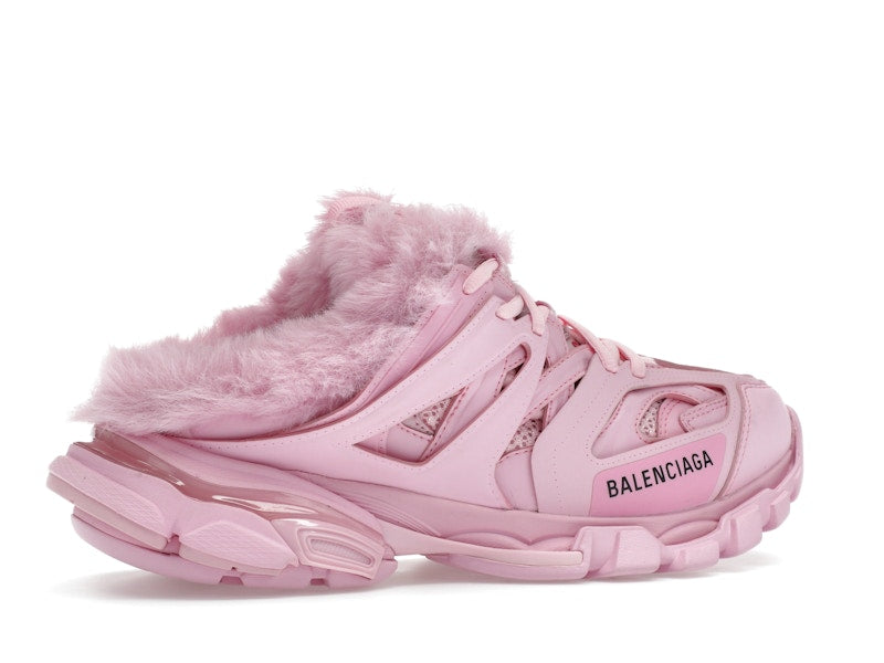 Balenciaga Track Mule Pink Faux Fur (Women's)