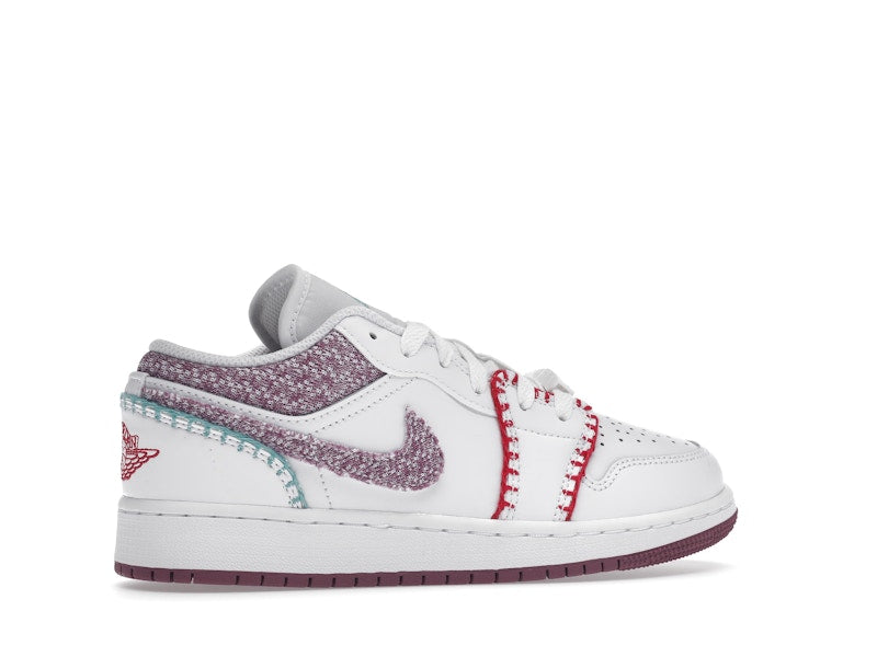 Jordan 1 Low White Light Bordeaux (GS)