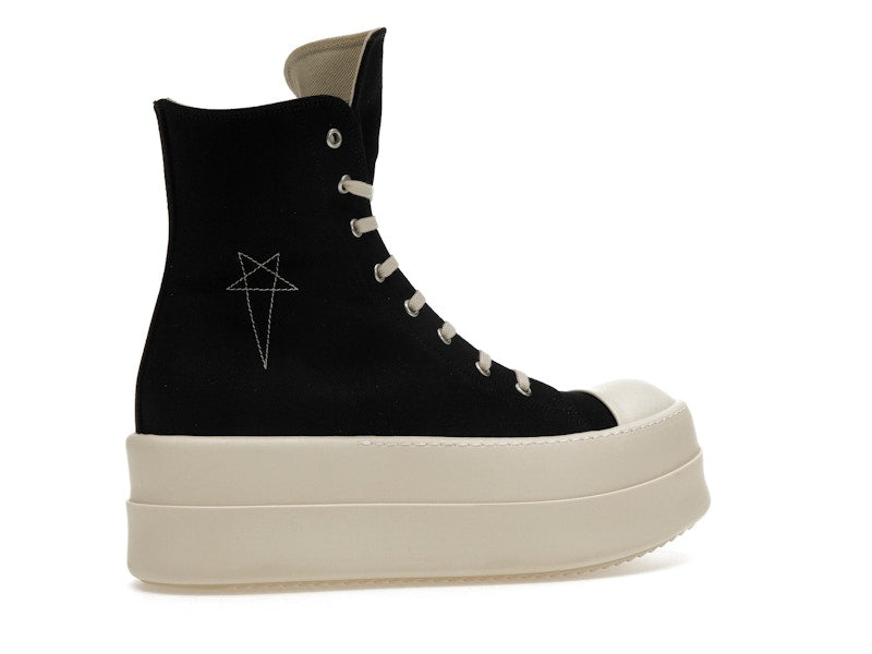 Rick Owens DRKSHDW Mega Bumper Sneaks Pentagram Black Pearl Milk
