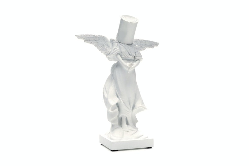 Banksy Bucket On Head Figure White