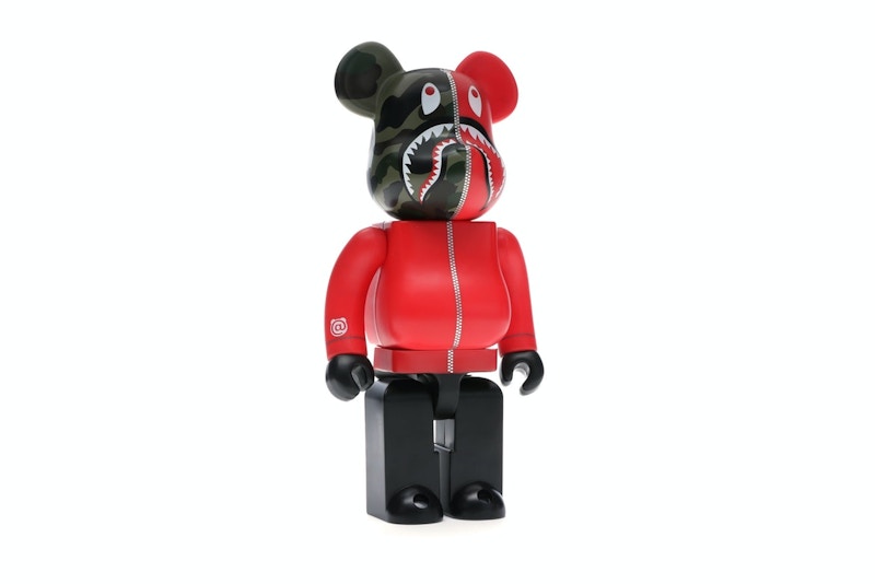 Bearbrick A Bathing Ape 1st Camo Shark 400% Red