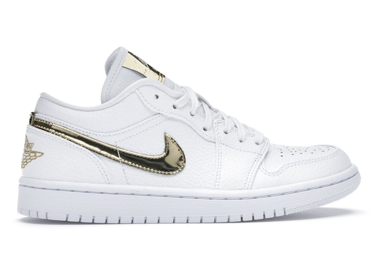 Jordan 1 Low White Metallic Gold (Women's)