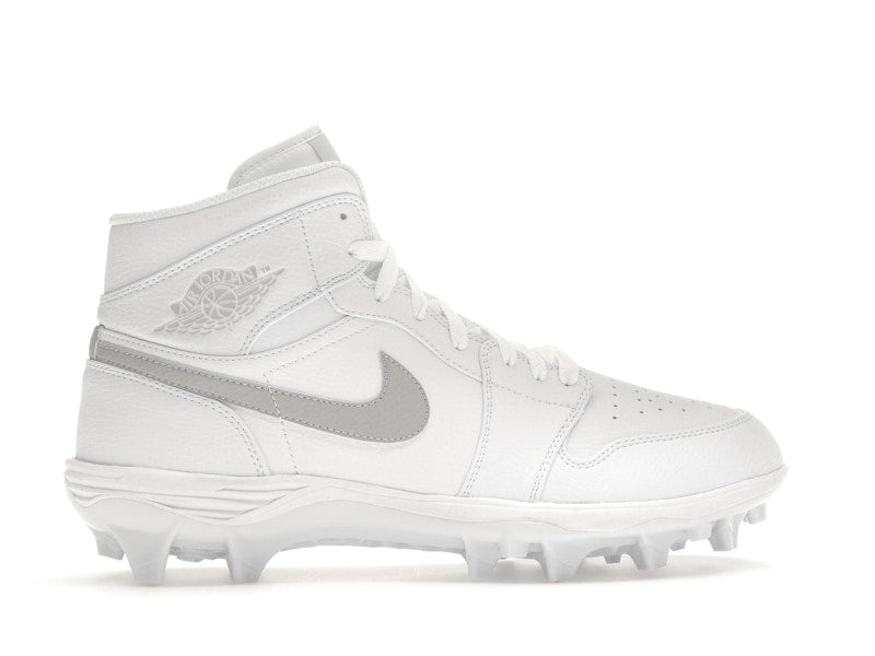 Jordan 1 Mid TD Cleat White Grey Fog