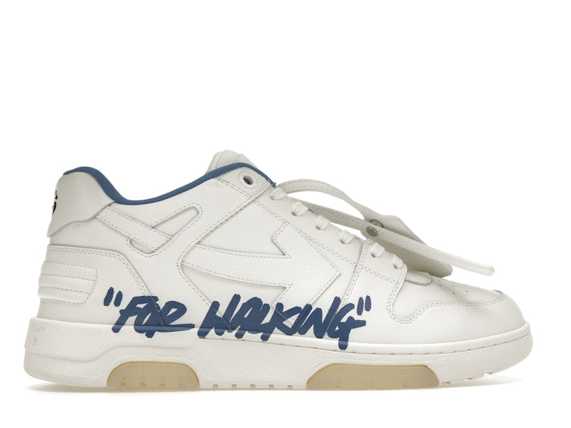 OFF-WHITE Out Of Office "OOO" Low Tops For Walking White White Dark Blue SS22