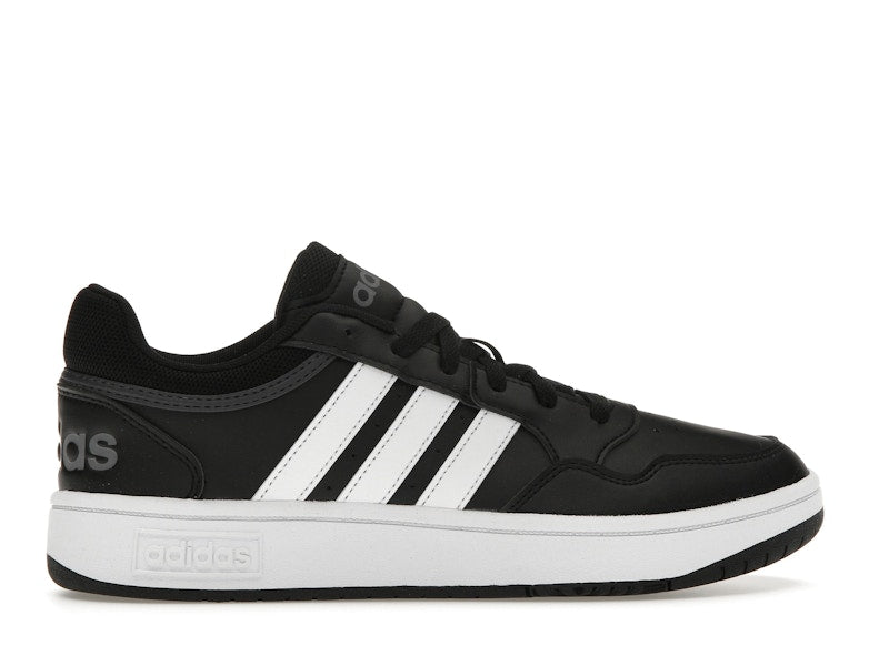 adidas Hoops 3.0 Low Black White Stripes