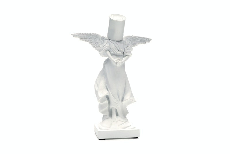 Banksy Bucket On Head Figure White
