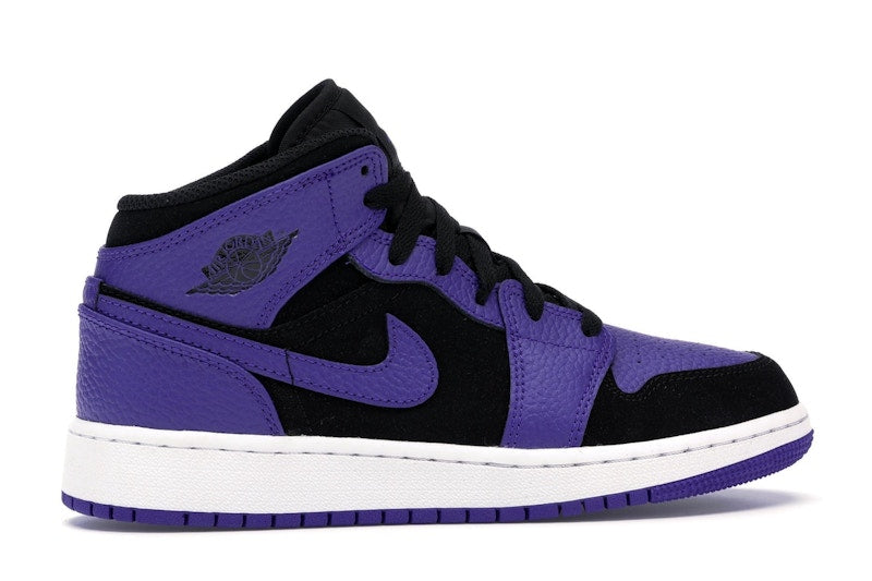 Jordan 1 Mid Black Dark Concord (GS)