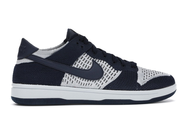 Nike Dunk Low Flyknit College Navy Pure Platinum