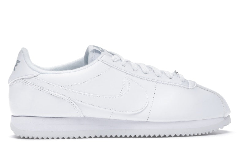 Nike Cortez Basic Leather White White-Wolf Grey-Mtllc Silver