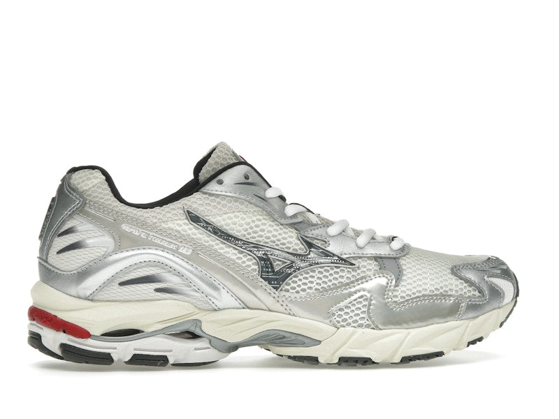 Mizuno Wave Rider 10 White Black Rythmic Red
