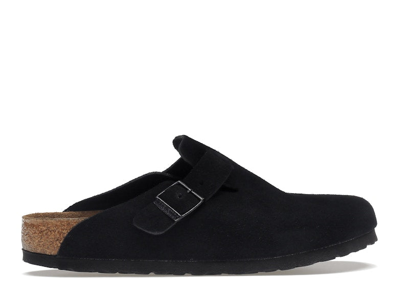 Birkenstock Boston Soft Footbed Suede Black