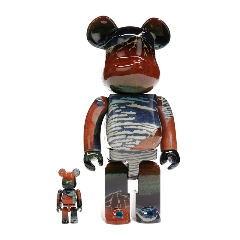 Bearbrick Katsushika Hokusai (Thirty-six Views of Tomitake, Fine Wind, Clear Morning) 100% & 400% Set