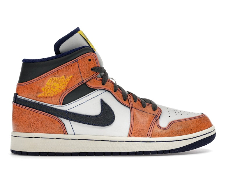 Jordan 1 Mid SE Summit White Crimson Bliss Deep Royal Blue Iron Grey