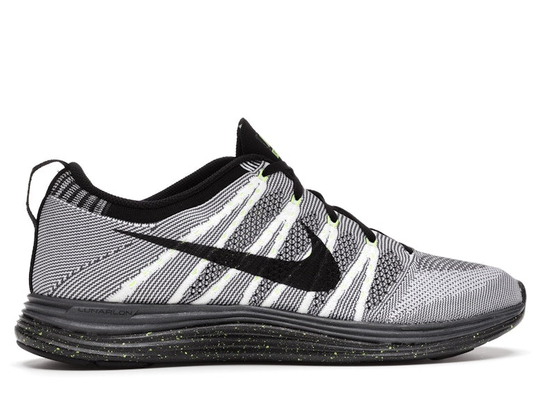 Nike Flyknit Lunar1+ White Black Volt