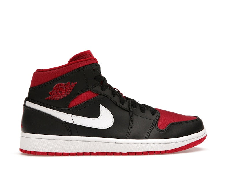 Jordan 1 Mid Black Gym Red White