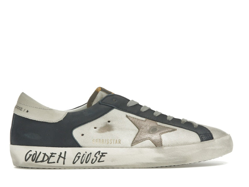 Golden Goose Super Star White Dark Blue Gun Metal