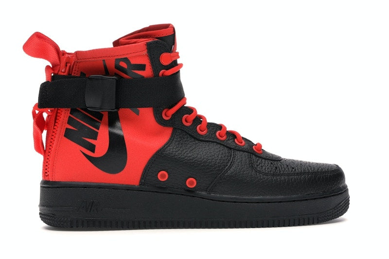 Nike SF Air Force 1 Mid Habanero Red Black