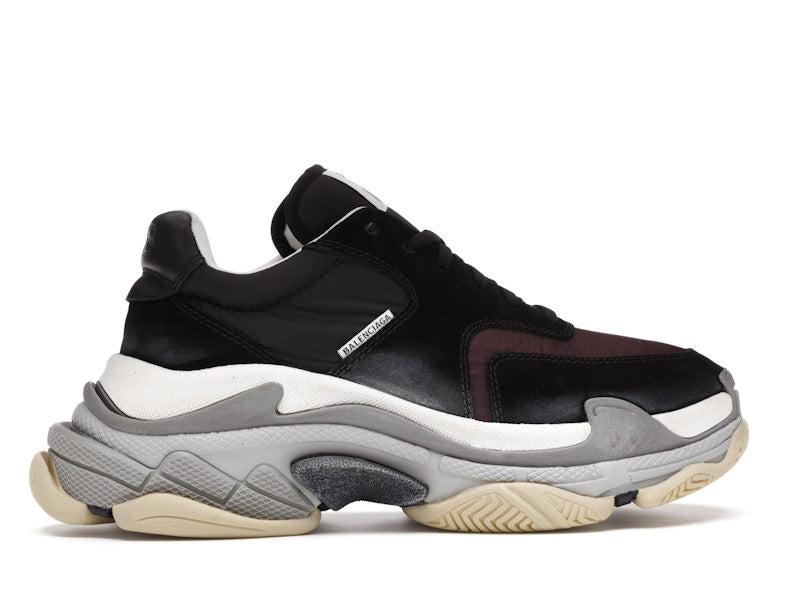Balenciaga Triple S Black Burgundy