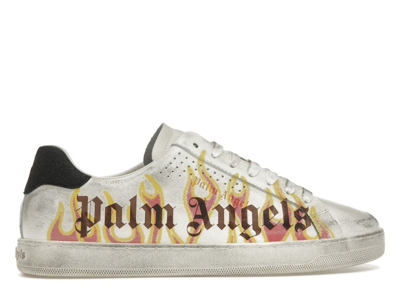 Palm Angels Palm One Low-Top Flame Print White Multi