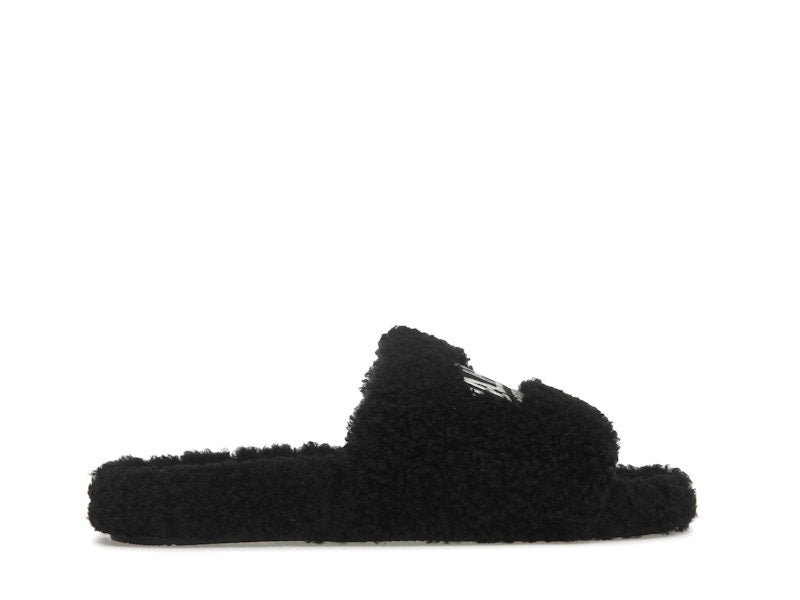 Balenciaga Paris Furry Slide Black (Women's)
