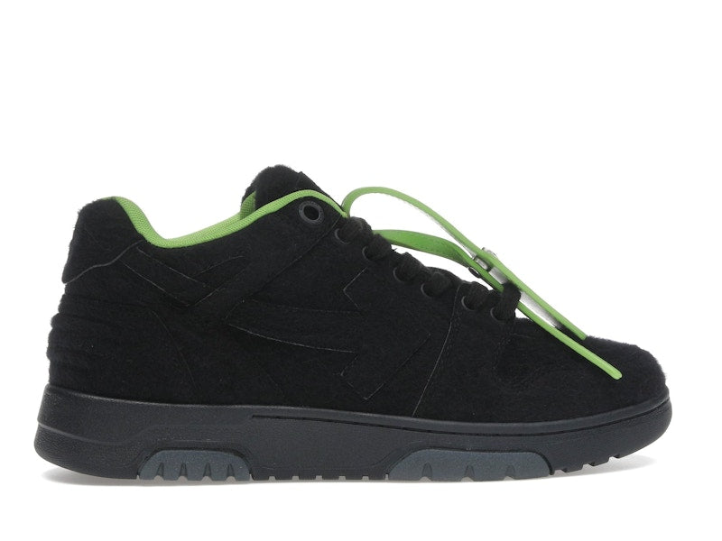 OFF-WHITE Out Of Office "OOO" Low Tops Black Green Wool