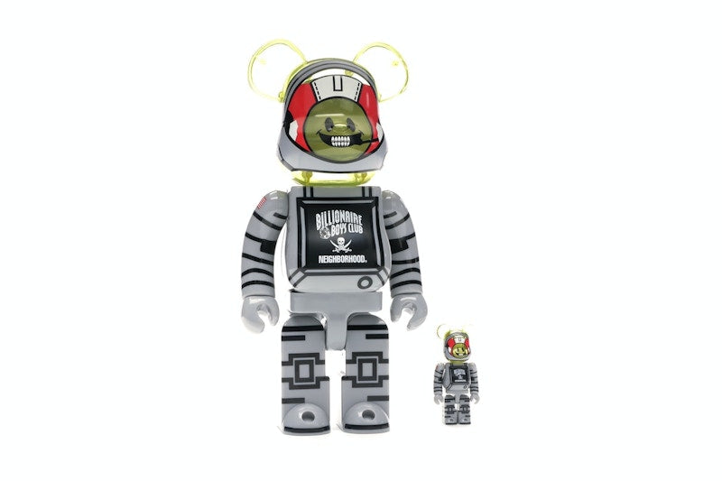 Bearbrick x Billionaire Boys Club x Neighborhood 100% & 400% Set White/Black