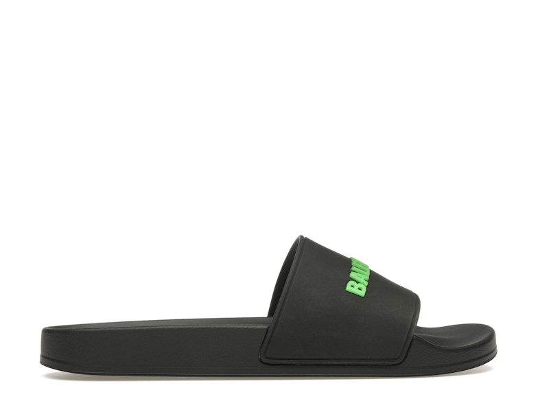 Balenciaga Pool Slide Black Fluo Green (Women's)
