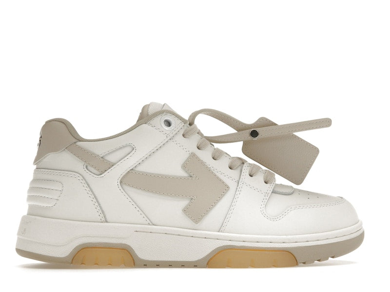 OFF-WHITE Out Of Office OOO Low Tops White Beige