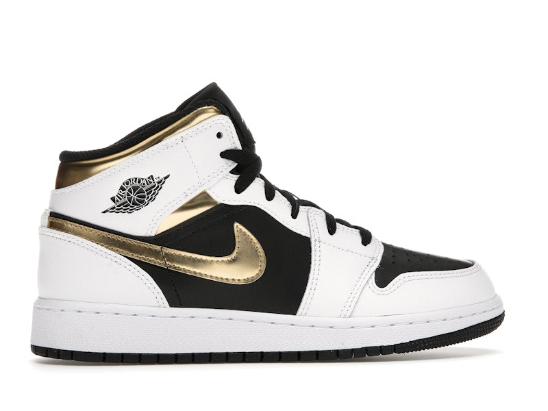 Jordan 1 Mid White Gold Black (GS)
