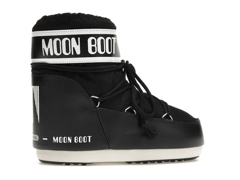 Moon Boot Icon Low Nylon Boot Black White