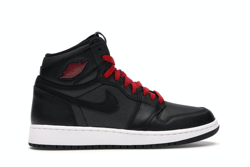 Jordan 1 Retro High Black Satin Gym Red Black (GS)