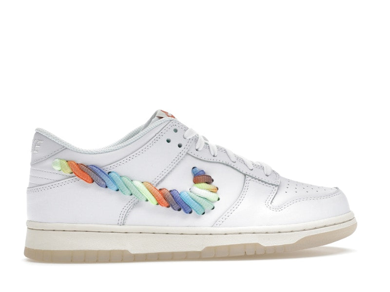 Nike Dunk Low SE Rainbow Lace Swoosh White (GS)