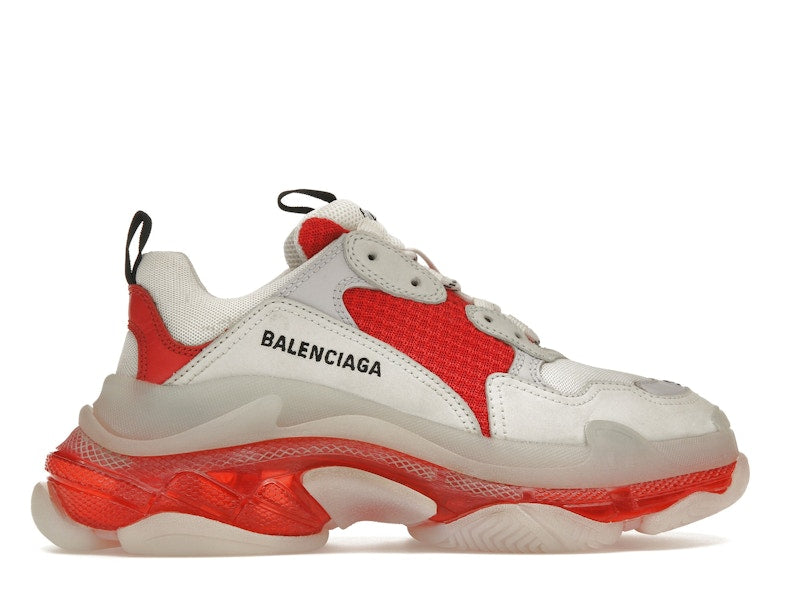 Balenciaga Triple S Clear Sole White Red