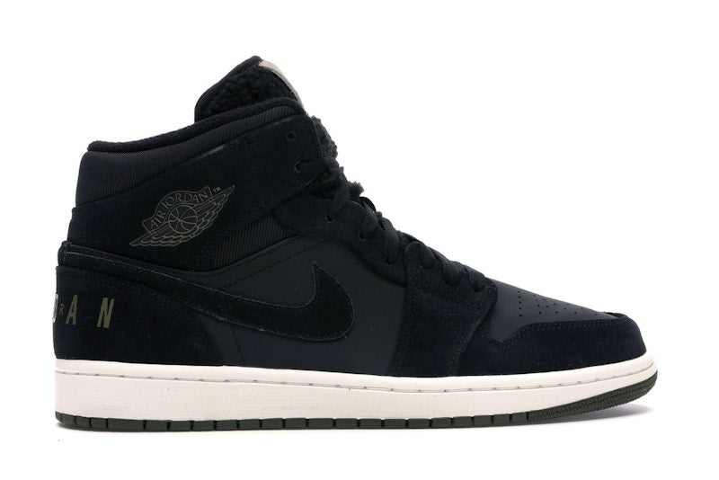 Jordan 1 Mid Black Olive Canvas