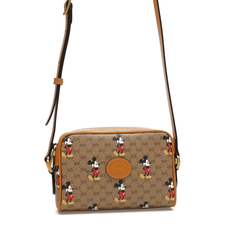 Gucci x Disney Mickey Mouse Crossbody Bag Brown