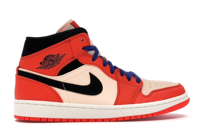 Jordan 1 Mid Team Orange Black