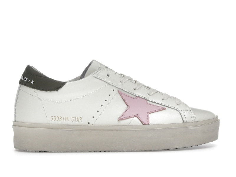 Golden Goose Hi Star White Pink Silver (Women's)