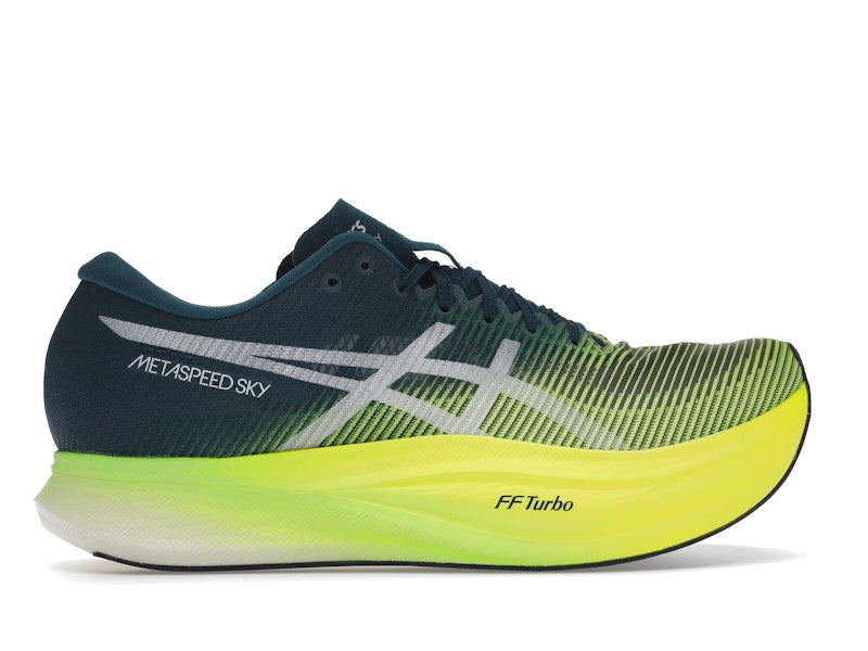 ASICS Metaspeed Sky+ Velvet Pine Safety Yellow