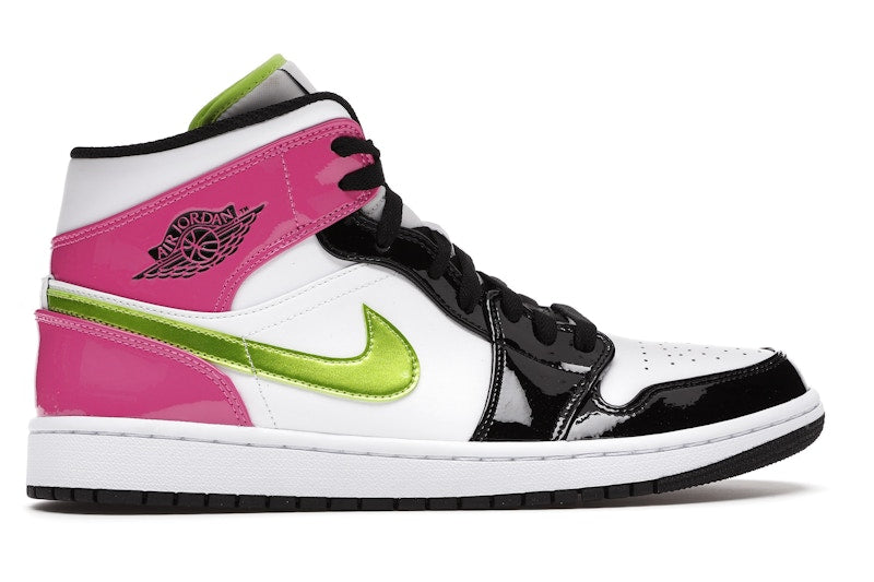 Jordan 1 Mid White Black Cyber Pink