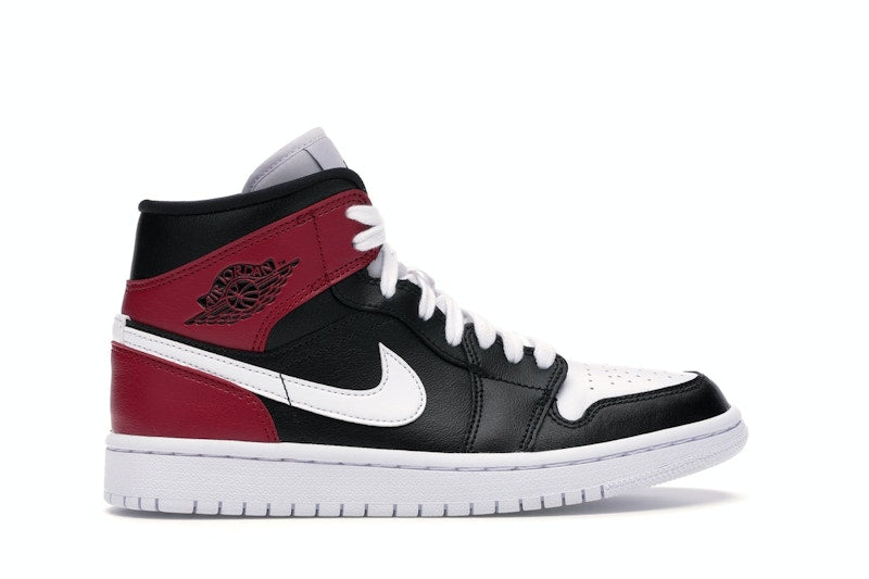 Jordan 1 Mid Black Noble Red (Women's)