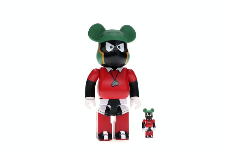 Bearbrick Marvin The Martian 100% & 400% Set Black/Red