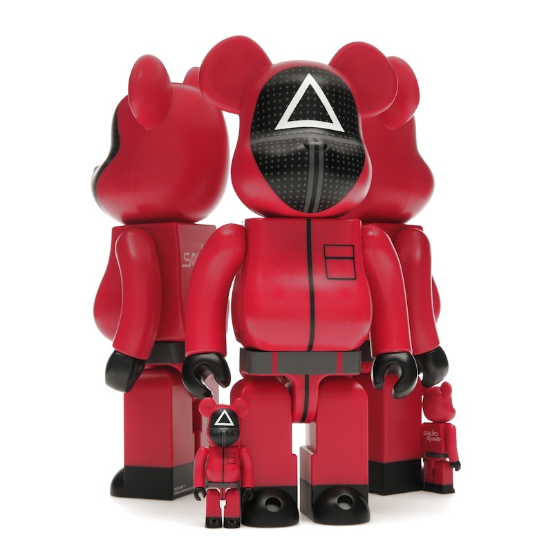 Bearbrick x Squid Game Guard (Circle/Triangle/Square) 100% & 400% Set of 3