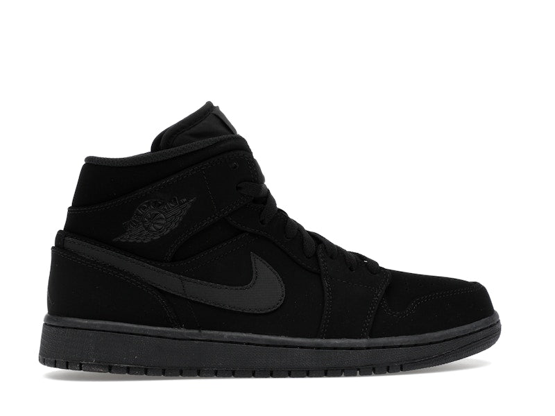 Jordan 1 Mid Black Black White